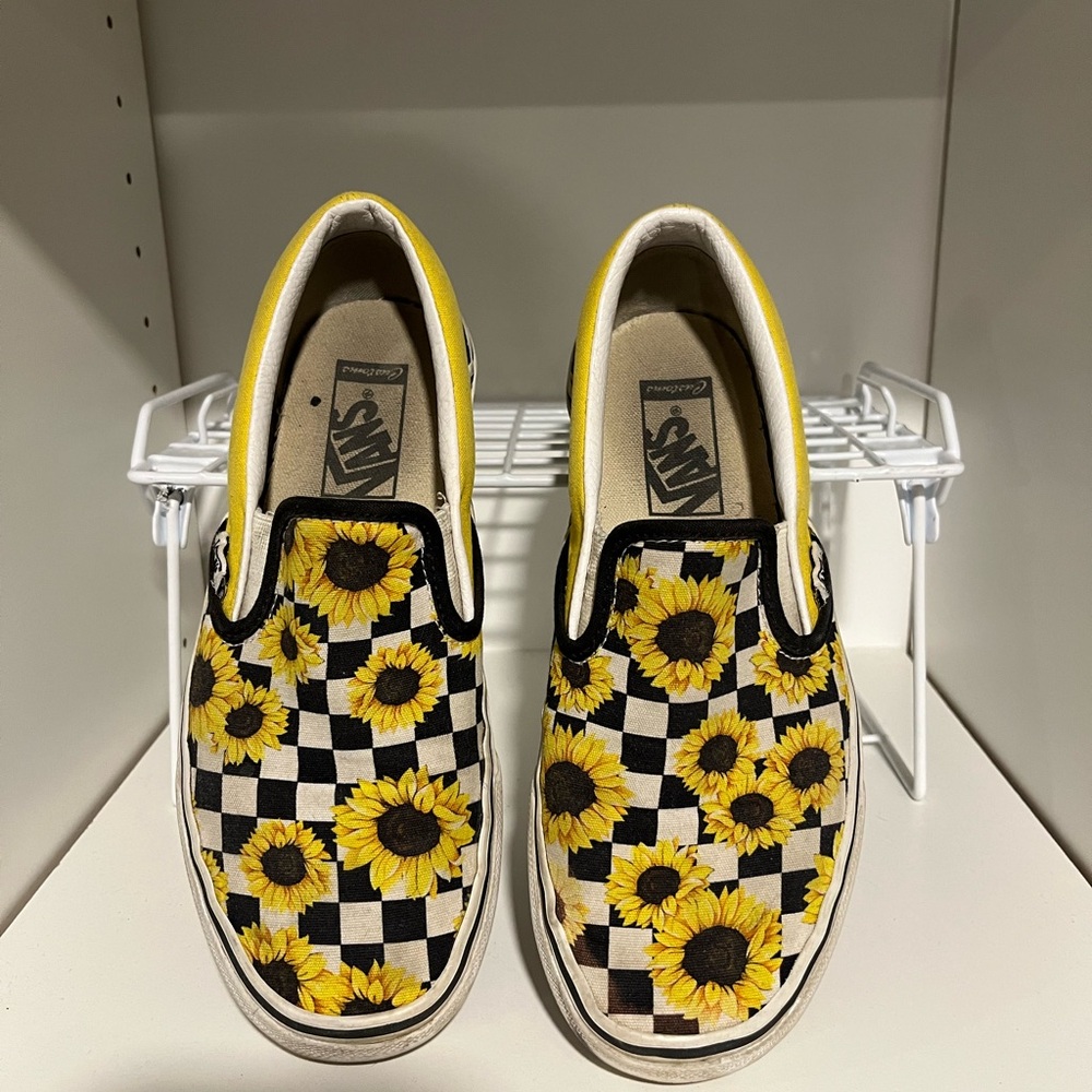 Checked sunflower Vans